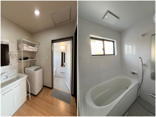 MoiMoi HOTELの洗面所と浴室